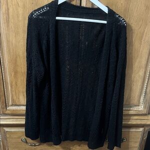 Women's Crocheted Open Front Cardigan Sweater Size Medium